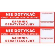 Naklejka na karmnik deratyzacyjny 